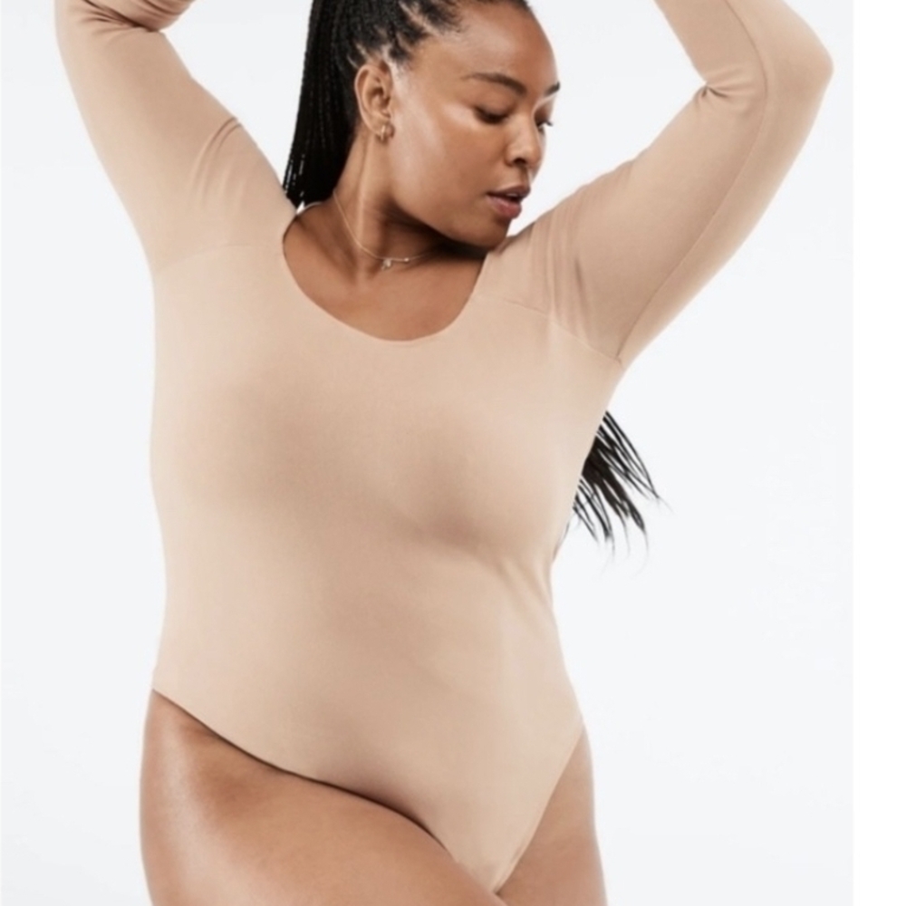 FABLETICS  Long Sleeve Tan Bodysuit